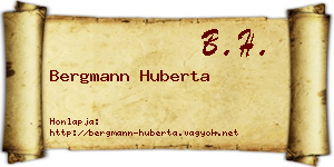 Bergmann Huberta névjegykártya